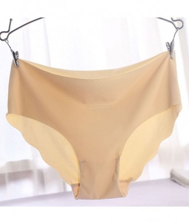 Sets Women Invisible Underwear Thong Cotton Spandex Gas Seamless Crotch M/L - Khaki - CE18OCAYXRW $12.91