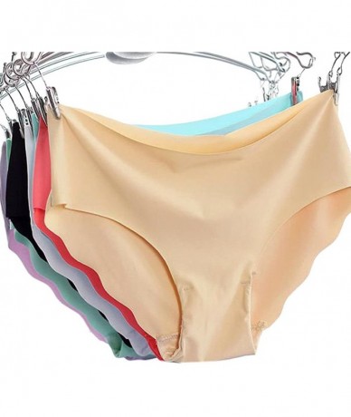 Sets Women Invisible Underwear Thong Cotton Spandex Gas Seamless Crotch M/L - Khaki - CE18OCAYXRW $12.91