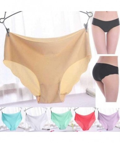 Sets Women Invisible Underwear Thong Cotton Spandex Gas Seamless Crotch M/L - Khaki - CE18OCAYXRW $12.91