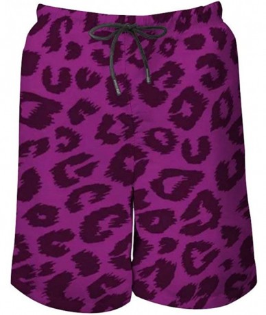 Board Shorts Men Quick Dry Swim Trunks Breathable Beach Board Shorts with Mesh Lining - Cheetah Purple Leopard - CR199QELO0A ...