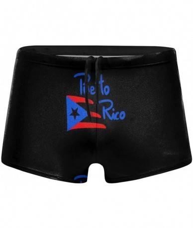 Briefs Men's Boxer Swimwear-Puerto Rico Flag Square Leg Boxer Swimsuit Bikini Surf Shorts Underpants - Puerto Rico - C0196QRR...