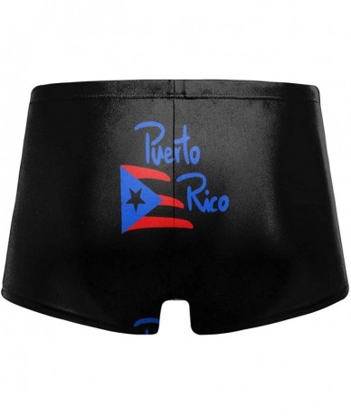 Briefs Men's Boxer Swimwear-Puerto Rico Flag Square Leg Boxer Swimsuit Bikini Surf Shorts Underpants - Puerto Rico - C0196QRR...