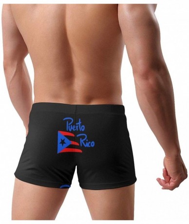 Briefs Men's Boxer Swimwear-Puerto Rico Flag Square Leg Boxer Swimsuit Bikini Surf Shorts Underpants - Puerto Rico - C0196QRR...