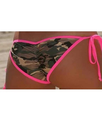 Sets Sexy Swimsuit Woman Camouflage Halter Bikini Two Piece with Padded Push up High - Hot Pink ❤️ - CS194CQMIN6 $22.04