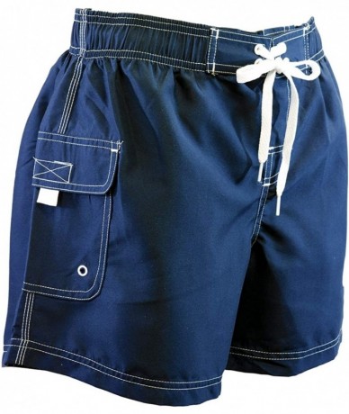 Racing Women's Guard Quick Dry Water Board Shorts - Navy - C011CXYLJZ3 $37.96