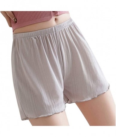 Board Shorts Plus Size Casual Womens Loose Three Points Shorts Safety Short Pants Home Pants - Gray - CF1980IL6AK $16.96