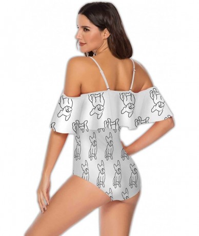 One-Pieces Dancing s-Women's Ruffle One Piece Bathing Suit S - Multi 19 - CJ199DO24EG $75.78