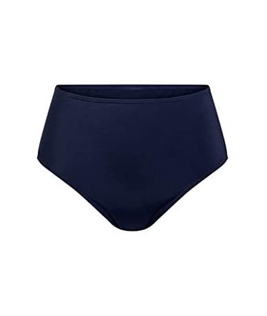 Bottoms Women's Capri High-Waist Brief Swim Panty - Dark Blue / Multi - C2199LTYH9Q $54.43