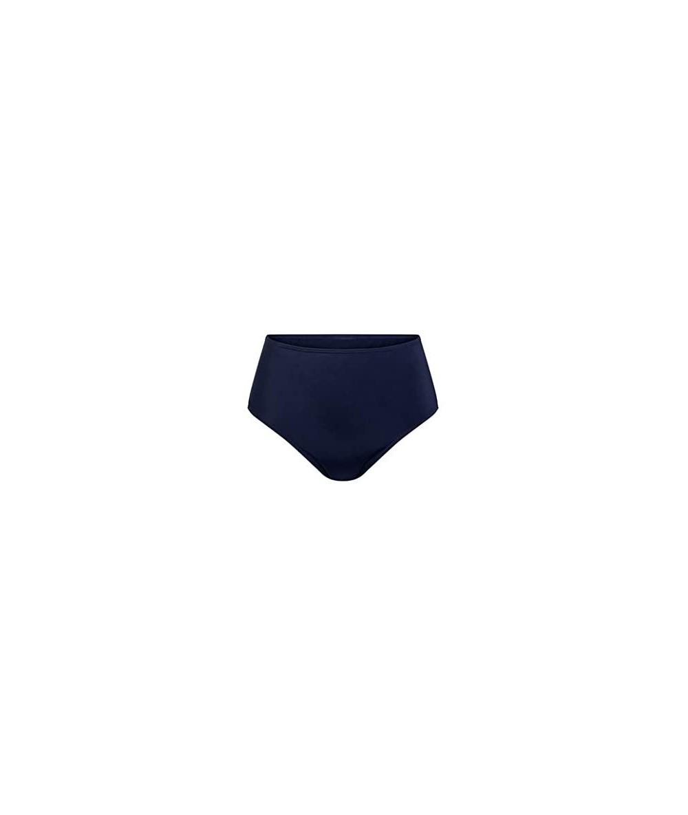 Bottoms Women's Capri High-Waist Brief Swim Panty - Dark Blue / Multi - C2199LTYH9Q $54.43