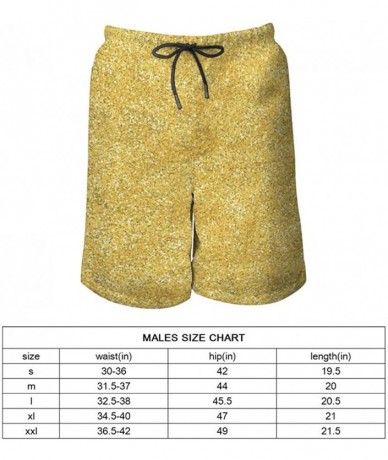 Board Shorts Men Quick Dry Swim Trunks Breathable Beach Board Shorts with Mesh Lining - New Gold Frosted Background - CU1905M...