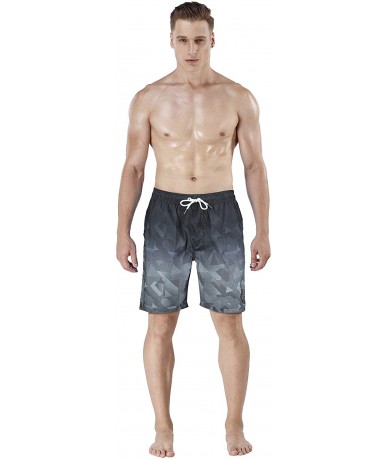 Board Shorts Men's Swim Trunk Beach Shorts - Dark Grey - C518KDYU3U8 $34.49