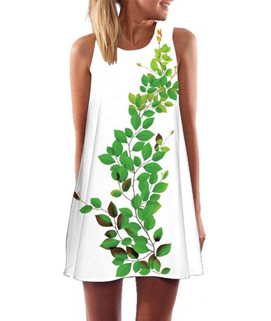 Cover-Ups Womens Summer Tank Mini Dresses Vintage 3D Beach Graphic T Shirt Dress Casual Boho Sleeveless Tank Dress S 2XL B gr...