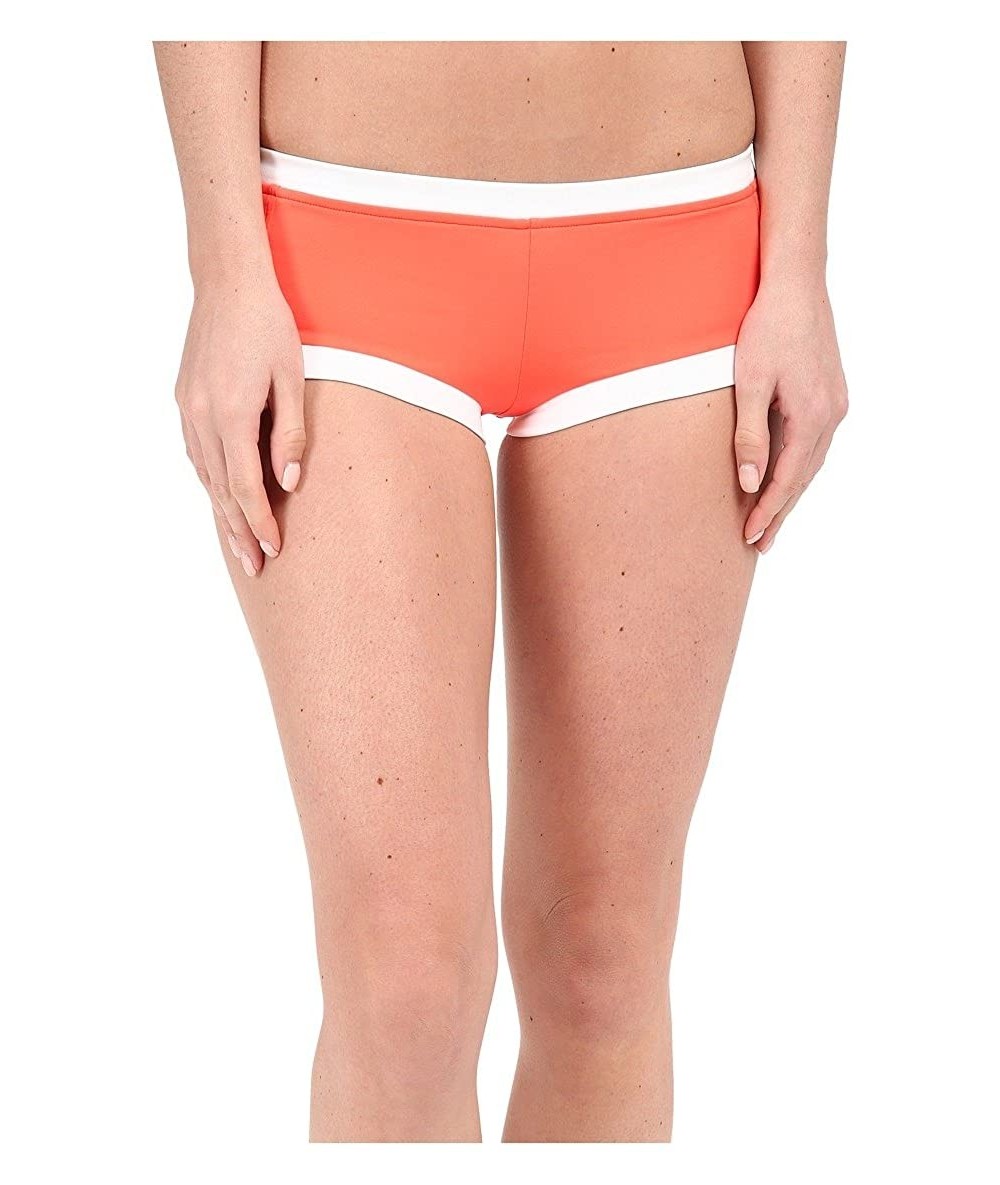 Bottoms Women's Block Party Boyleg - Nectarine - C6126ZDD685 $45.52