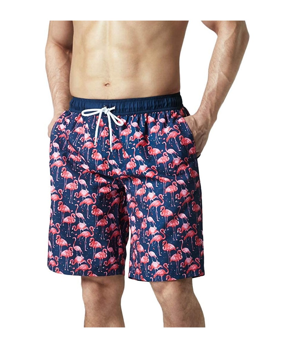 Board Shorts Men's 11 Inches Swim Trunks- Quick Dry Beach Board Shorts- Bathing Suits with Inner Mesh Lining and Pockets - Gr...