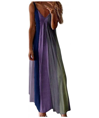 Cover-Ups Women Summer Sleeveless Tie Dye Tank Top Dress Casual Loose Swing Midi Dress Beach Cover Up Dress Bohemian Sundress...