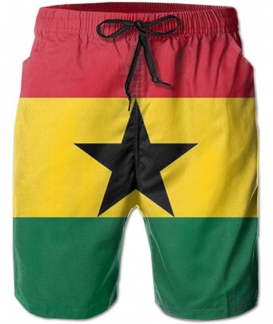 Trunks Men Summer Casual Swimming Shorts Quick Dry Swimming Shorts with Pockets - Ghana Flag - C9198Y0IDWS $52.18