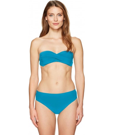 Tankinis Women's Seamless Basic Swimsuit Bottom - Tutti Frutti Peacock - CP180WHDGUC $48.32