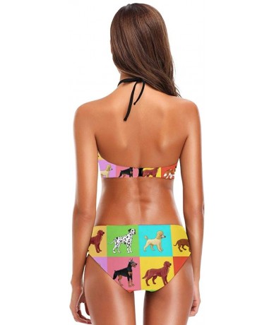 Racing Girl's Halter Bikini Set 2 Piece Dreamcatchers Swimsuit Beach Suit - Color_19 - CM18ULLX90Q $49.99