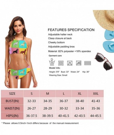 Racing Girl's Halter Bikini Set 2 Piece Dreamcatchers Swimsuit Beach Suit - Color_19 - CM18ULLX90Q $49.99