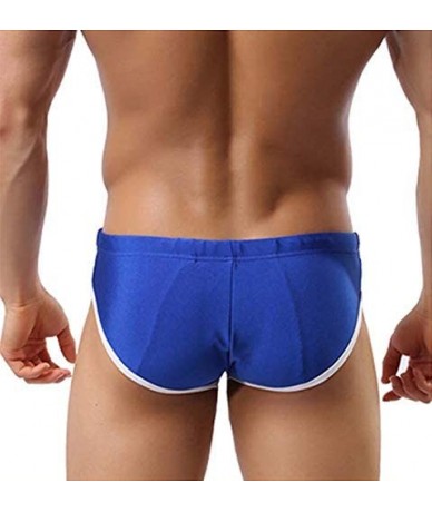 Briefs Mens Sexy Swim Briefs Triangle Shorts Bikini Trunks Swimming Beach Shorts Swimsuit Bathing Suit Swimwear for Men - Blu...