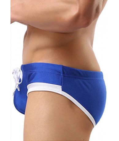 Briefs Mens Sexy Swim Briefs Triangle Shorts Bikini Trunks Swimming Beach Shorts Swimsuit Bathing Suit Swimwear for Men - Blu...