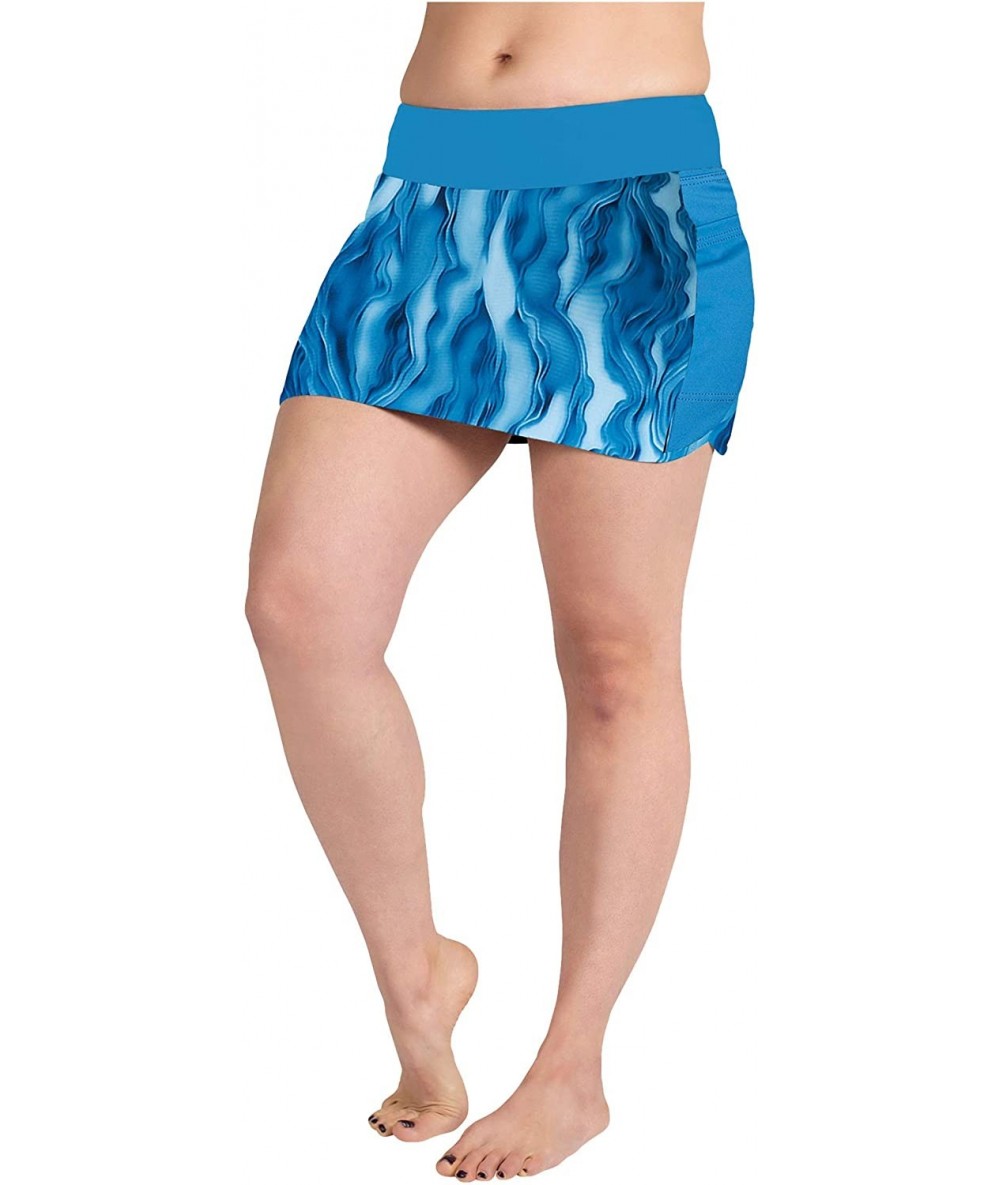 Tankinis Women's Swim Skirt - Lagoon Print - CX18UCOGUEC $45.75