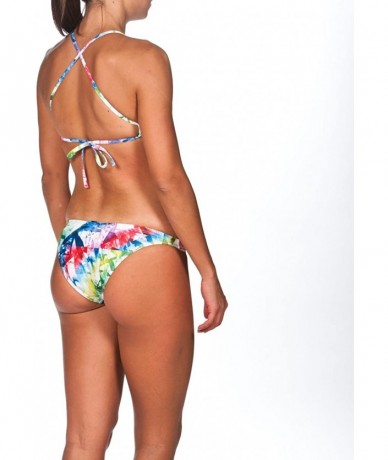 Bottoms Womens Womens's Glitch MaxLife Tie Back Bottom - Multicolor-leaf - CN18CQYRA2K $22.52