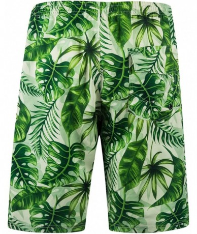 Trunks Men's Quick Dry Swim Trunks Long Palm Beach Board Shorts Bathing Suit - Hwp032 - C818U4ZZM8I $31.57