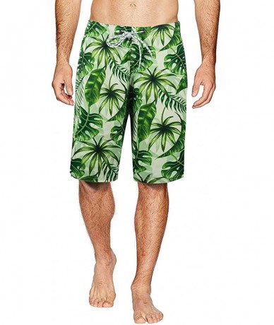 Trunks Men's Quick Dry Swim Trunks Long Palm Beach Board Shorts Bathing Suit - Hwp032 - C818U4ZZM8I $31.57