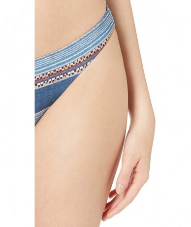 Bottoms Women's Riversong Cheeky Bikini Bottom - Navy - C918LR70T8H $42.16