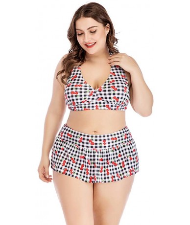 Sets Women's High Waisted Bikini Set Plus Size - CW197NI88OU $49.96