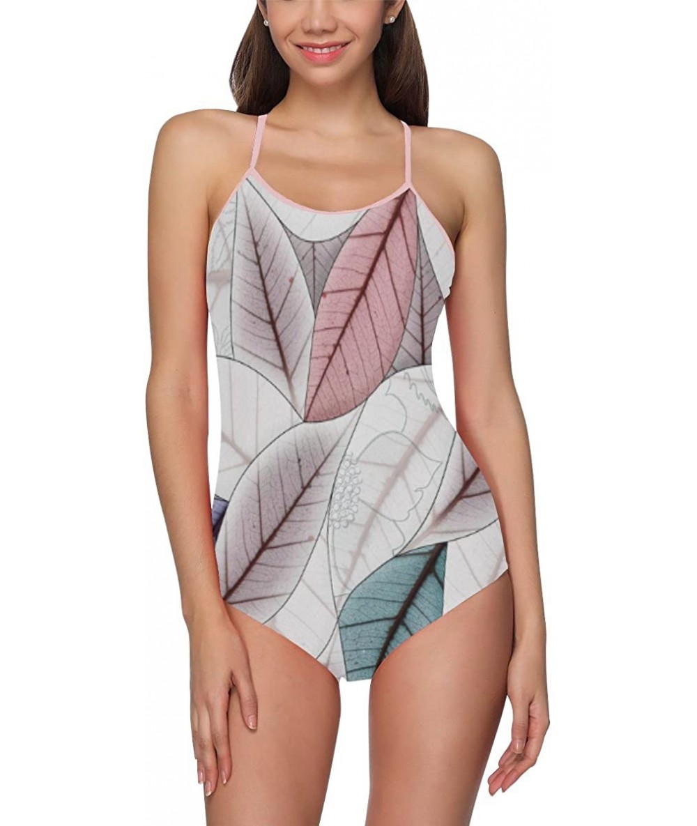 One-Pieces Tropical Leaf Unique One Piece Swimsuit Swimwear Bathing Suit for Women Juniors (XS-3XL) - Multi 5 - CQ18ECZ6TW8 $...