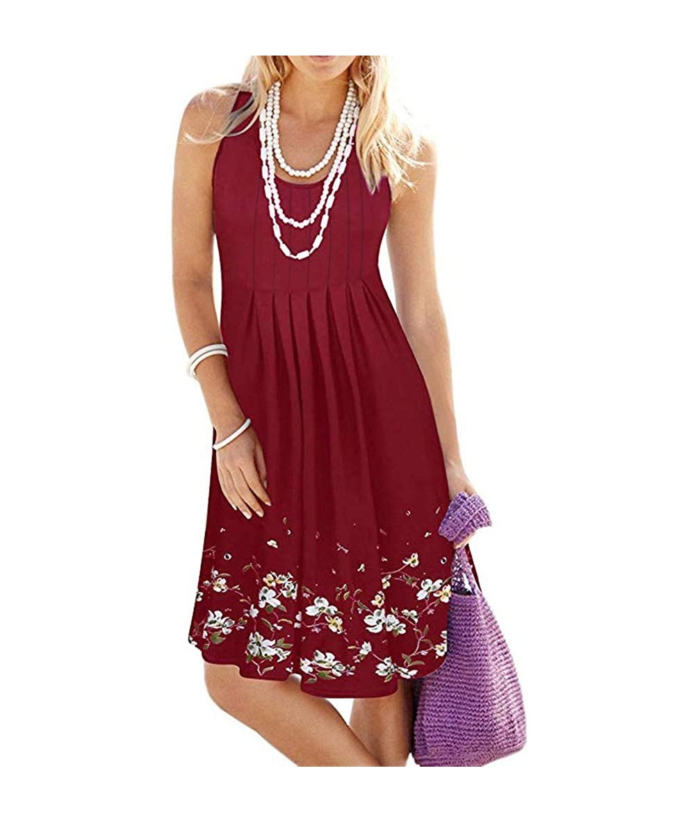 Cover-Ups Dresses for Women Casual Fall-Women's Sleeveless Lace Tunic Dress Plus Size Swing Dress T Shirt Dress with Pockets ...