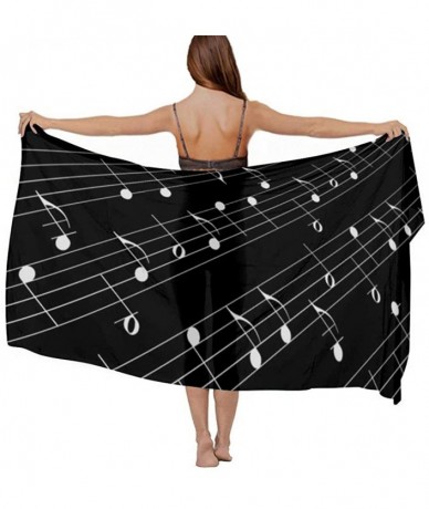 Cover-Ups Women Fashion Shawl Wrap Summer Vacation Beach Towels Swimsuit Cover Up - Black and White Piano Keys - C8196SZKQ2S ...