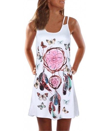 One-Pieces Women Boho Sleeveless Mini Dress Plus Size Short Dress Summer Tunic Tops Vintage Printed Beach Dress Vestido Y pin...