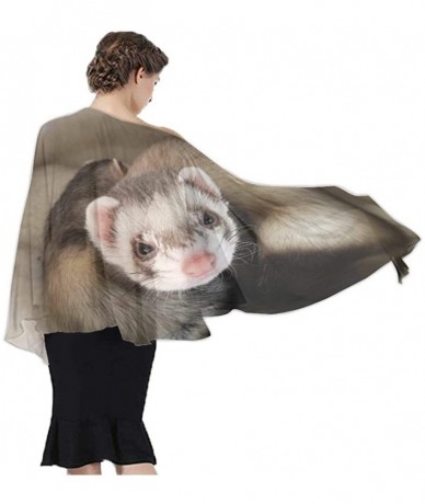 Cover-Ups Women Fashion Shawl Wrap Summer Vacation Beach Towels Swimsuit Cover Up - Special Cute Ferret - CN190TT347O $45.57