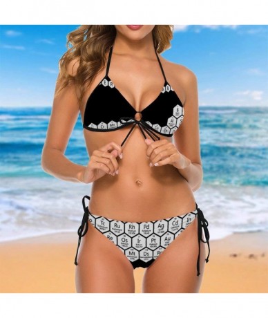 Sets Swimsuits Firefighter Flag Bikini Set with Bra and Strappy Triangle Briefs for Women - Heavy3 - CR19CIY3OK0 $49.09