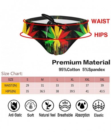 Briefs Men's Sexy Various Flag Printing Low Rise Briefs Bikini Swimwear Swimsuit with Drawstring - Weed Flag - CG194UG89KO $3...