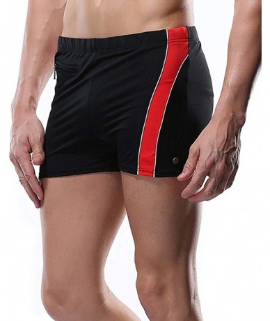 Trunks Men's Swim Trunk Surfing Shorts Tights Elastic Waist Swimming Brief - Black - CZ12OCYG2LE $33.77