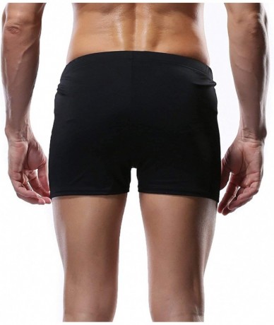 Trunks Men's Swim Trunk Surfing Shorts Tights Elastic Waist Swimming Brief - Black - CZ12OCYG2LE $33.77