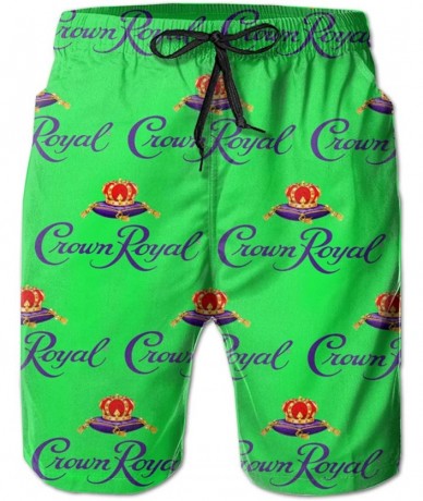 Board Shorts Cro-Wn Ro-Yal Men's Beach Shorts Quick-Drying Swim Trunks Beach Shorts Board Shorts for Summer Holiday - Crown R...