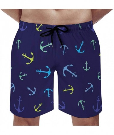 Board Shorts Men's Swim Trunks Vintage Sea Adventure Print Creative 3D Board Shorts with Pockets - White4 - CP19DYRSIIN $35.60