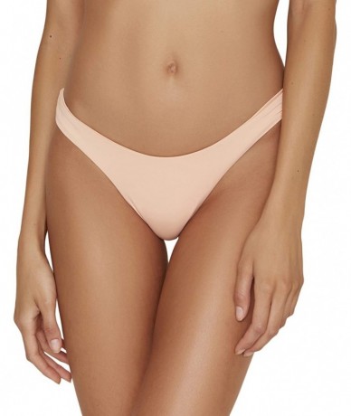 Bottoms Women's Seamless Cheeky Hi Leg Bikini Bottom - Apricot - C118SZQCTEG $54.60