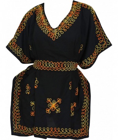 Cover-Ups Women's Plus Size Beach Dress Hawaiian Camp Party Loungewear Printed A - Halloween Black_e117 - CI11RLHVJ07 $33.44