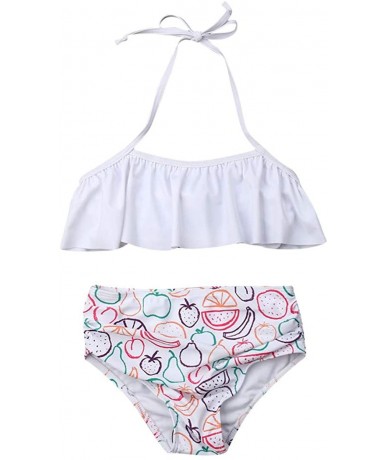 Sets Family Matching Swimsuits Mother Girl Swimwear High Waist Floral Two-Pieces Bikini Set Father Boy Swim Trunks Bathing Su...