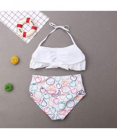 Sets Family Matching Swimsuits Mother Girl Swimwear High Waist Floral Two-Pieces Bikini Set Father Boy Swim Trunks Bathing Su...