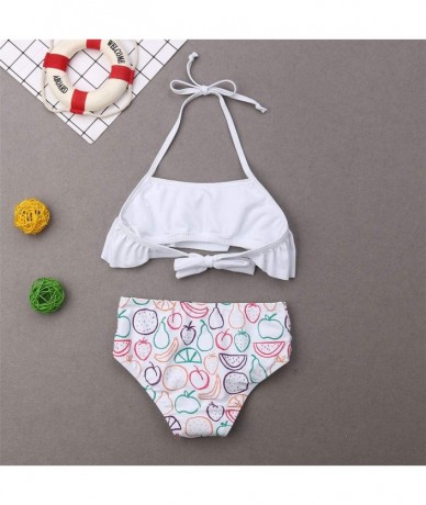 Sets Family Matching Swimsuits Mother Girl Swimwear High Waist Floral Two-Pieces Bikini Set Father Boy Swim Trunks Bathing Su...