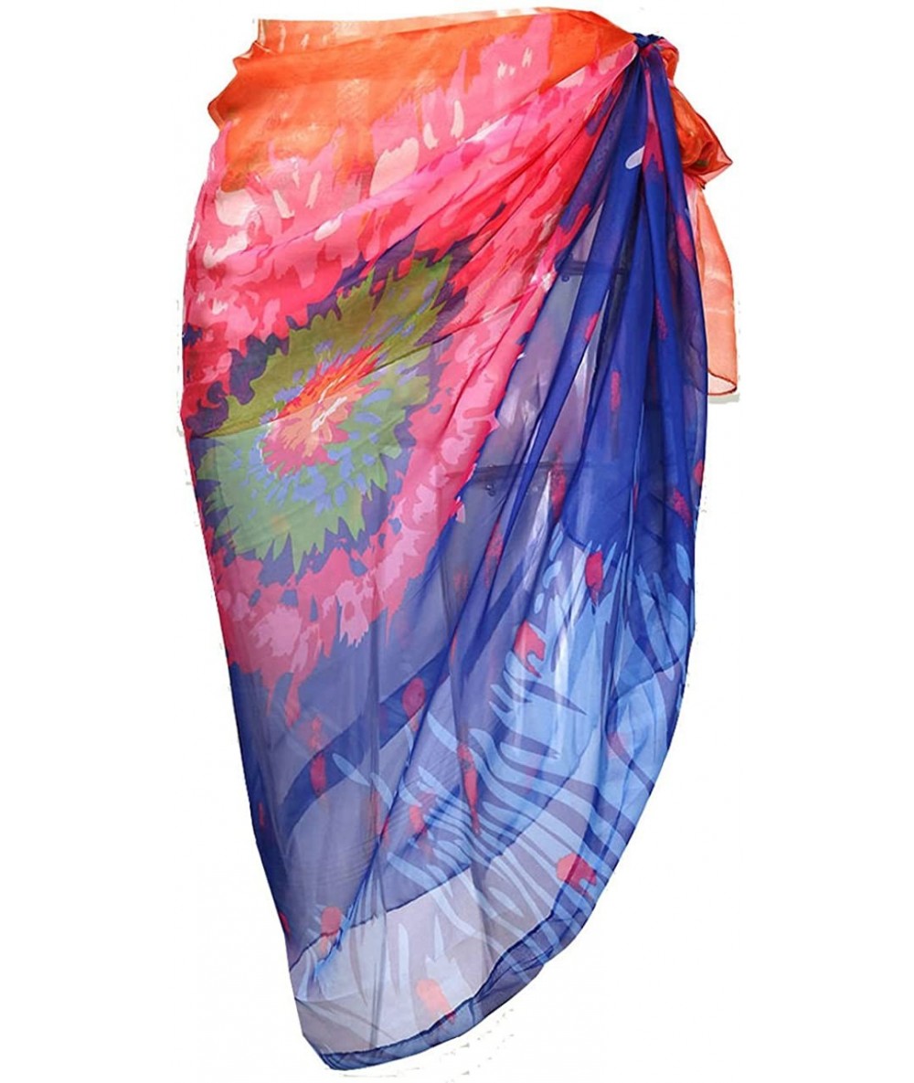 Cover-Ups Womens Swimwear Chiffon Printed Cover up Beach Sarong Pareo Bikini Swimsuit Wrap - 35 (70"*51") - C418DWE0Q34 $28.67