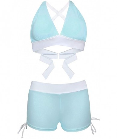 One-Pieces Bathing Suits for Women - Blue - CZ199ZU77MH $35.38