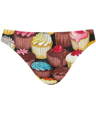 Racing Funny Cupcakes Mens Swim Trunks Sport Swim Brief Thong Bikini Swimsuit - As Pattern - CV18ZDIWZSZ $39.56